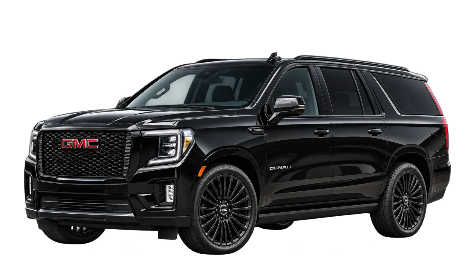 Black Denali, front three-quarter view